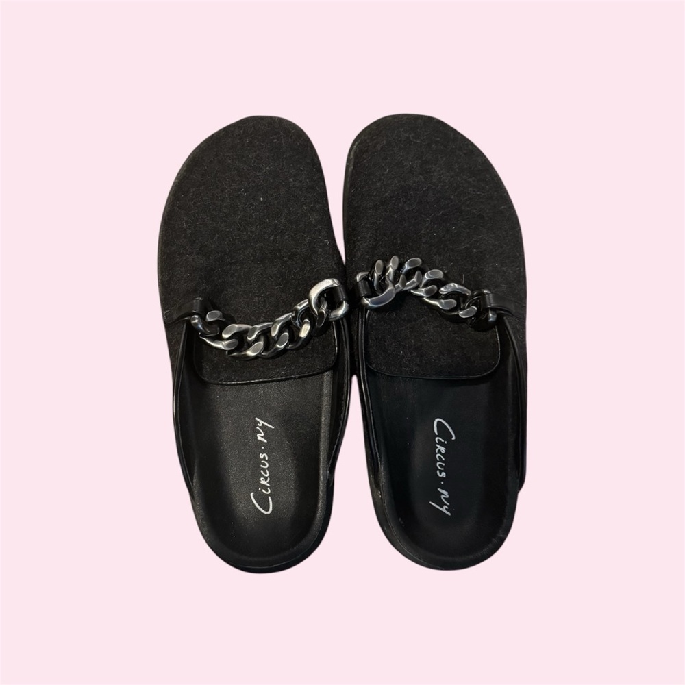 Sam Edelman Circus Clogs, Charcoal Wool, Size 10